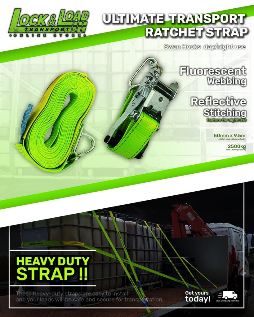 Transport Ratchet Straps - Swan Hook | Fittings Express